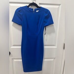 Calvin Klein Dress. Size 2 Petite. Royal blue. Like new